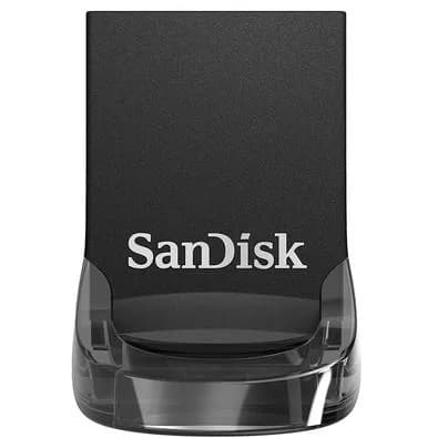 Pen Drive 128GB SanDisk Ultra Fit, USB 3.2 Gen 1, Leitura de 400MB/s, Preto - SDCZ430-128G-G46