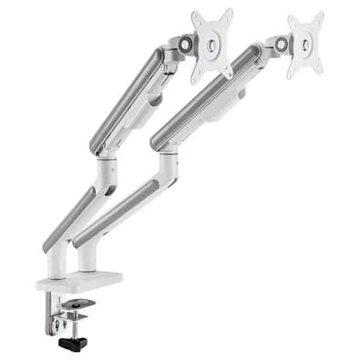 Suporte de Mesa Articulado para 2 Monitores de 17" a 32" Elements Aice Duo, com Pistão a Gás, Premium, Branco - 72131