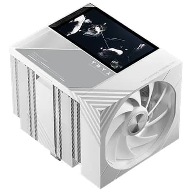 Air Cooler TRYX Turris T620, Dual Tower, Display LCD 5 Polegadas, 6 Heat Pipes, 2 Ventoinhas 120mm, AMD e Intel, Branco - H-T620N-DM2M-G0W