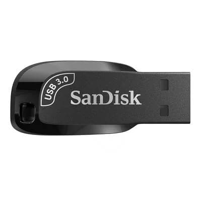 Pen Drive 64GB SanDisk Ultra Shift, USB 3.0, Preto - SDCZ410-064G-G46
