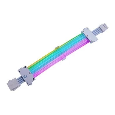 Cabo Extensor de Fonte Sleeved Rise Mode Aura, 6+2p PCIe GPU, ARGB, Branco - RM-SLV-01-FW-ARGB