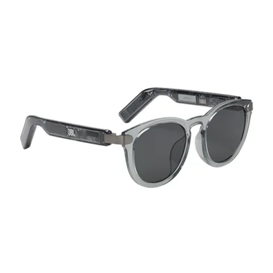 Óculos de Sol com Som Bluetooth JBL Soundgear Frames Round, 2 Mics, IP54, Ônix - JBLSNDGEARFMSRONX
