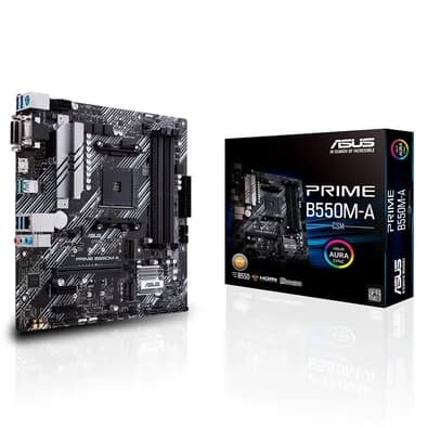 Placa-Mãe ASUS PRIME B550M-A, AMD AM4, mATX, DDR4, Preto - 90MB15K0-M0EAY0