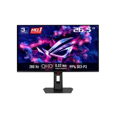 Monitor Gamer ASUS ROG Strix OLED 27", QHD, 280Hz, 0.03ms, QD-OLED, G-SYNC, Adaptive-Sync, HDR10, A.I. Assistant Technology - XG27ACDMS