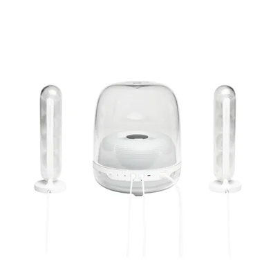 Caixa de Som Bluetooth Harman Kardon SoundSticks 4, Sistema de Som 2.1 Home, Branco - HKSOUNDSTK5WBR