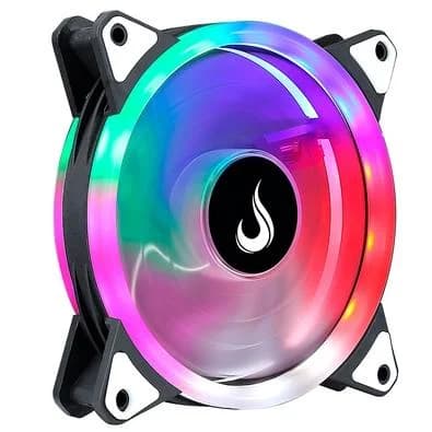 Ventoinha Rise Mode Galaxy, Rainbow, 120mm, Preto - RM-FRM-02-RGB