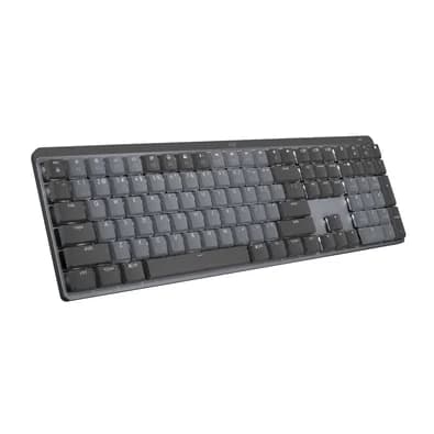 Teclado Mecânico Sem Fio Logitech MX Mechanical, Iluminação, Switch Tactile Quiet, Bluetooth, USB, Preto - 920-010760