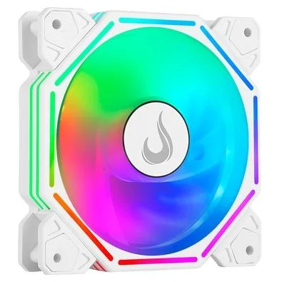 Ventoinha Rise Mode Hex Turbine PWM, 120mm, Led ARGB, Branco - RM-H-ARGB-TOR-W