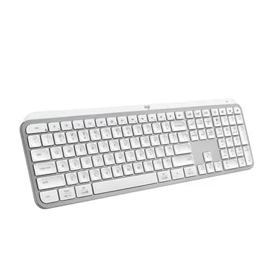 Teclado Sem Fio Logitech MX Keys S, Iluminação Inteligente, Bluetooth ou USB Tipo-C e Logi Bolt, Bateria Recarregável, Cinza - 920-011564
