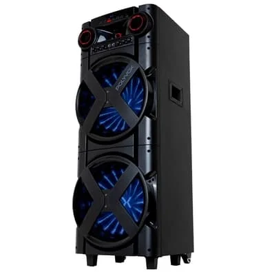 Torre de Som Amplificada Polyvox, TWS, 2000W, Bluetooth, Bivolt, Preto - XT-2000T
