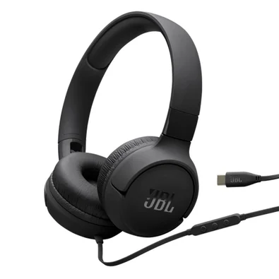Fone de Ouvido On-Ear JBL Tune 520C, Conexão USB-C, Pure Bass, Preto - JBLT520CBLK