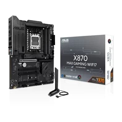 Placa Mãe ASUS X870 MAX GAMING WIFI7, AMD, AM5, ATX, DDR5, Wi-fi 7, Bluetooth, Preto - X870 MAX GAMING WIFI7