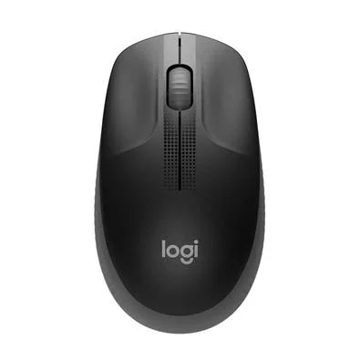 Mouse sem fio Logitech M190 com Design Ambidestro de Tamanho Padrão, Conexão USB e Pilha Inclusa, Cinza - 910-005902