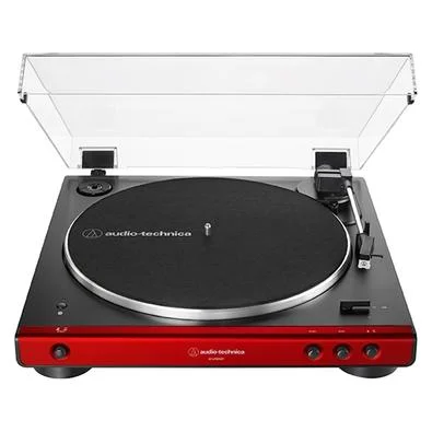 Toca Discos Audio-Technica Automático, Bluetooth, Belt-Drive, Vermelho - AT-LP60XBT-RD