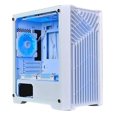 Gabinete Gamer Rise Mode X1, Mid Tower, M-ATX, Lateral em Vidro Temperado, Sem FANs, Branco - RM-X1-01-FW