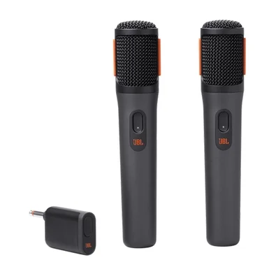 Microfone Sem Fio JBL PartyBox Wireless Mic, Kit com 2 Unidades, Conexão UHF - 28913769