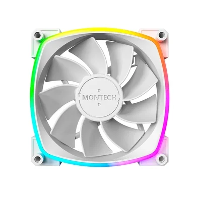 Ventoinha Montech RX120, 120mm, PWM, ARGB, Lâmina Reversa, Branco - RX120 PWM White