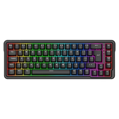 Teclado Magnético Gamer Redragon Nova, 65%, RGB, Switch UltraMag Linear, ABNT2, Preto - K709RGB-M