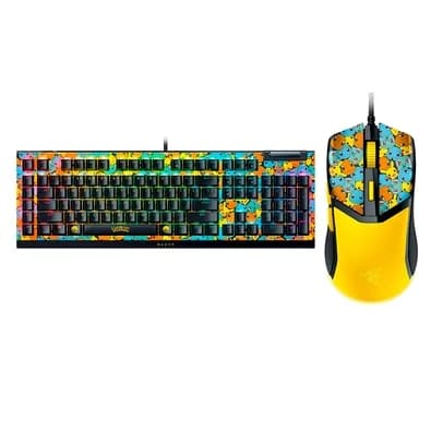 Kit Teclado Mecânico Gamer Razer BlackWidow V4 X + Mouse Gamer Razer Cobra