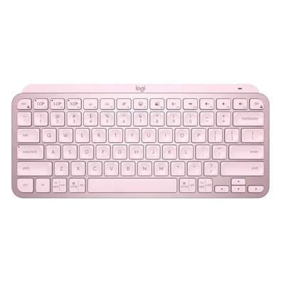Teclado Sem Fio Logitech MX Keys Mini, Iluminação Smart, Bluetooth, USB, Easy-Switch, Recarregável, Rosa - 920-010507