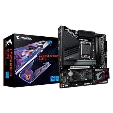 Placa-Mãe Gigabyte Z790M Aorus Elite Rev 1.1, LGA 1700, mATX, DDR5, Preto - Z790M AORUS ELITE