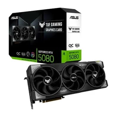 Placa de Vídeo ASUS RTX 5080 TUF GAMING OC 16G NVIDIA GeForce, 16GB, GDDR7, G-Sync, Ray Tracing, DLSS 4, HDR - 90YV0M30-M0NA00