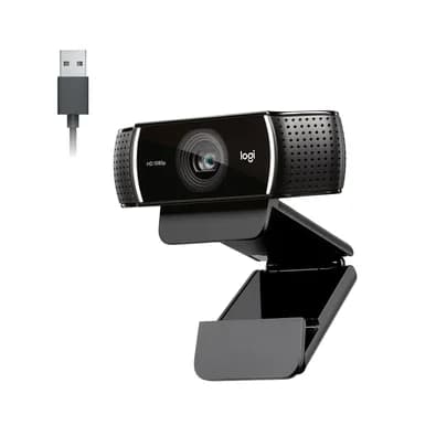Webcam Full HD Logitech C922 Pro Stream com Microfone Embutido, 1080p e Tripé Incluso, Compatível Logitech Capture - 960-001087