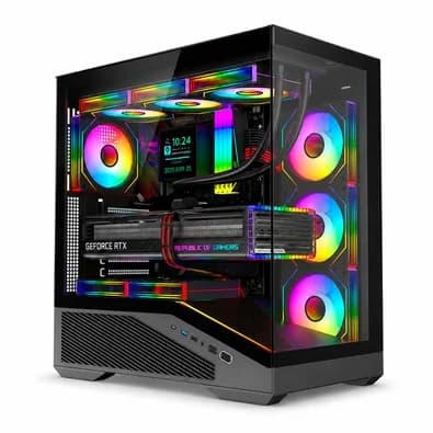 Gabinete Gamer Liketec Zaiden, ATX, RGB, Lateral e Frontal em Vidro Temperado, Sem Fans, Preto - LC-CB3X2-ZAIDEN-DARK-2026