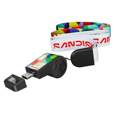 Pen Drive 128GB SanDisk FIFA World Cup 2026 Edition, USB-C 3.2, Leitura de 300MB/s, Preto - SDCZIA-128G-G46