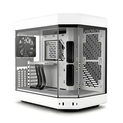 Gabinete Gamer HYTE Y60, Mid Tower, EATX, Vidro Temperado Panorâmico, 3 Fans, Preto/Branco - CS-HYTE-Y60-BW