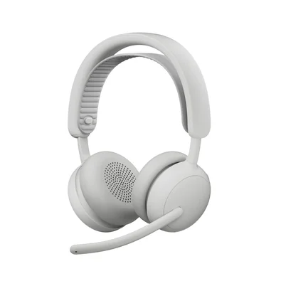 Headset Sem Fio Logitech Zone Wireless 2 ES com Microfone Flip-to-mute, Cancelamento de ruído, Conexão Bluetooth, Branco - 981-001596