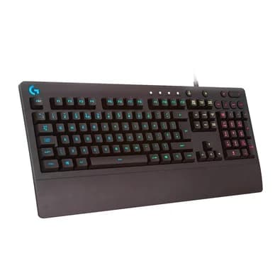 Teclado Gamer Logitech G213, RGB LIGHTSYNC, Controles de Mídia Dedicados, Design Durável Resistente à Respingos, ABNT2, Preto - 920-009438