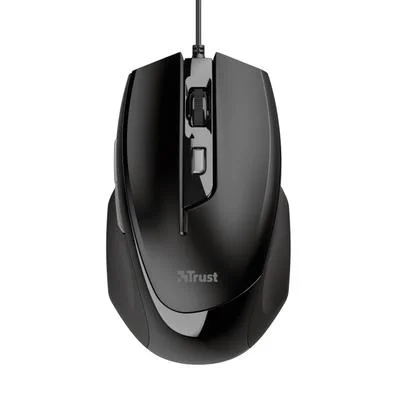 Mouse Trust Voca, Design Confortável, 6 Botões, 2400 DPI, USB, Preto - 23650