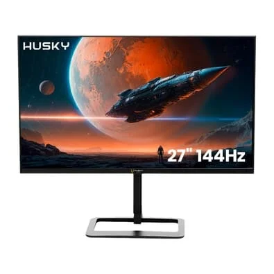 Monitor Gamer Husky Avalanche 27", Wide, 144Hz, Full HD, 1ms, IPS, DisplayPort e HDMI, Adaptive Sync, Som Integrado, Preto - HGMT004