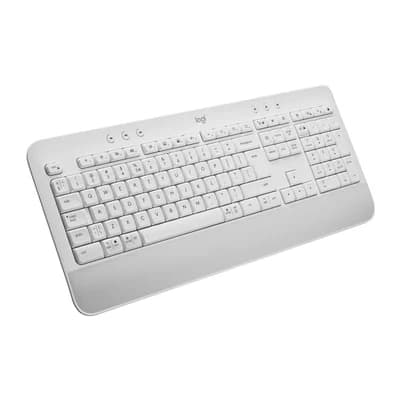 Teclado Sem Fio Logitech Signature K650, Bluetooth, USB, Com Apoio para as Mãos, US, Branco - 920-010965