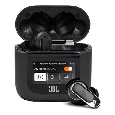 Fone de Ouvido TWS JBL Tour Pro 2, Smart Case com Tela Touch, Cancelamento de Ruído, Preto - JBLTOURPROPTWS2BLK