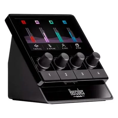 Mesa Controladora de Áudio para Streaming Hercules Stream 100, 4 Teclas, Tela LCD, USB - 4780933