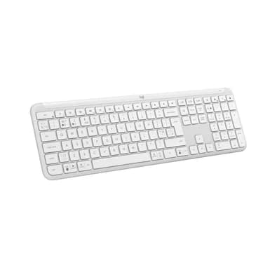 Teclado sem fio Logitech Signature Slim K950 Com Conexão Bluetooth ou Receptor USB Logi Bolt Incluso e Layout US INTL, Branco - 920-012601