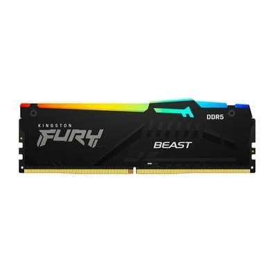 Memória RAM Kingston Fury Beast Expo, RGB, 16GB, 6000MT/s, DDR5, DIMM, CL30, Preto - KF560C30BBEA-16