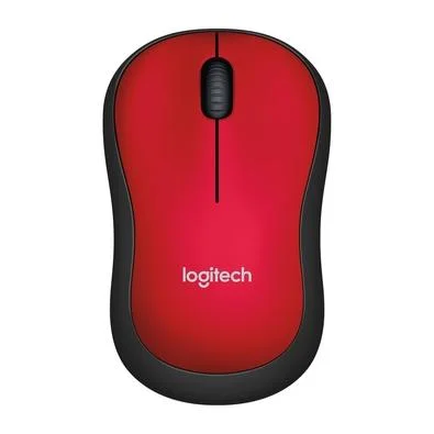 Mouse sem fio Logitech M185 com Design Ambidestro Compacto, Conexão USB e Pilha Inclusa, Vermelho - 910-003635