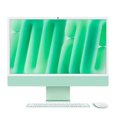 iMac Apple Tela Retina 24" 4.5K, Chip M4, CPU 10 Núcleos, GPU 10 Núcleos, Neural Engine de 16 Núcleos, 16GB RAM, 256GB SSD, Verde - MWUY3BZ/A