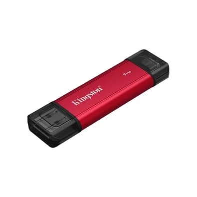SSD Externo Portátil Kingston, 1TB, Dual USB-A/C, Leitura 1050 MB/s, Gravação 950 MB/s, USB 3.2 Gen 2 - SPSD/1TB