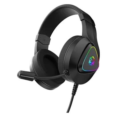 Headset Gamer Pcyes Deffy Black Vulcan, RGB, USB, Driver 50Mm, Microfone Omnidirecional, Preto - Hgdf50Bv