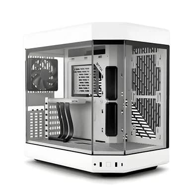 Gabinete Gamer HYTE Y60, Mid Tower, EATX, Vidro Temperado Panorâmico, 3 Fans, Branco - CS-HYTE-Y60-WW