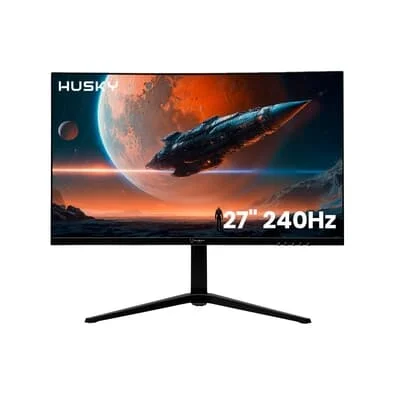 Monitor Gamer Curvo Husky Blizzard 27' LED Full HD, 240Hz, 1ms, HDMI e DisplayPort, 99% sRGB, Adaptive Sync, Ajuste de Altura - HGMT006