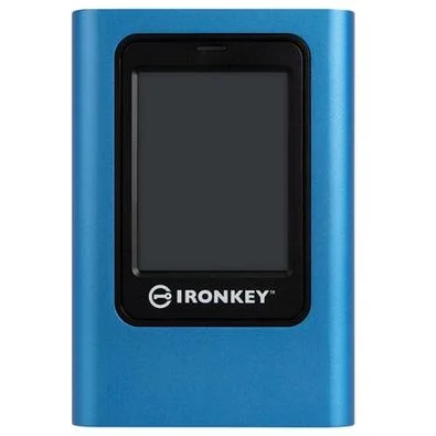 SSD Externo Kingston IronKey Vault Privacy 80, 960 GB, USB 3.2 Gen 1, Leitura: 250 MB/s, Gravação: 250 MB/s, Azul - IKVP80ES/960G