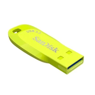 Pen Drive 32GB SanDisk Ultra Shift, USB 3.2, Amarelo Fluorescente - SDCZ410-032G-G46EP