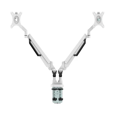 Suporte de Mesa Articulado para 2 Monitores de 17" a 32" FlexiSpot MA8D2, Ajustes com Pistão a Gás, VESA, Branco - MA8D2W