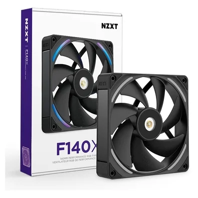 Ventoinha NZXT F140X Performance, 140mm, PWM, RGB, Preto - RF-U14PN-B1