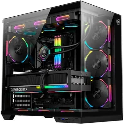 Gabinete Gamer Kalkan Skye, ATX, Mid Tower, Lateral em Vidro Temperado, Sem Fans, Preto - KLK00041